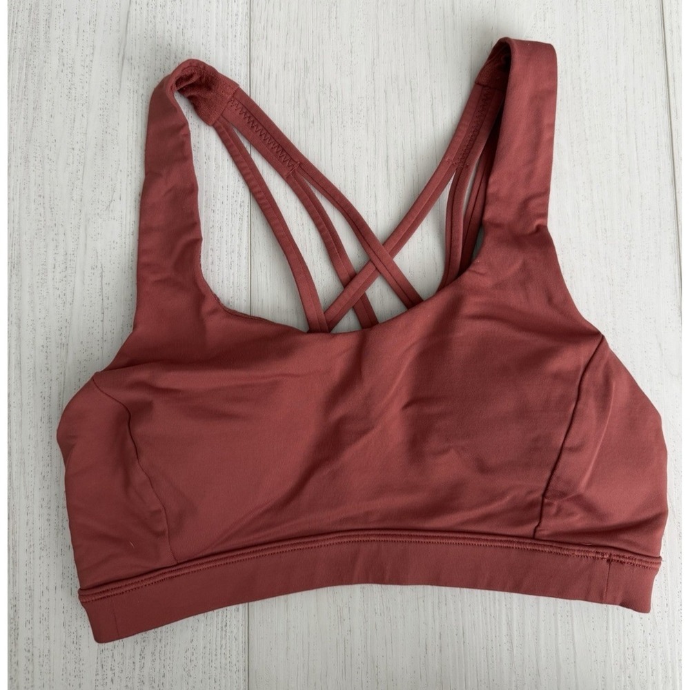 Lululemon Free to Be Serene Bra Light Support C/D Cup Sz 2 Soft Cranberry Color